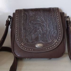 Montana West Carved Leather Purse